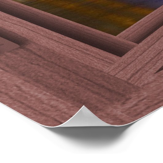 Long Beach Skyline bei Night Open Window Poster (Ecke)