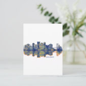 Long Beach Skyline Einladungspostkarte (Stehend Vorderseite)