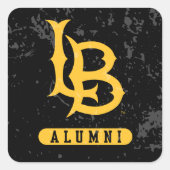 Long Beach Staat Alumni erschüttert Quadratischer Aufkleber (Vorderseite)