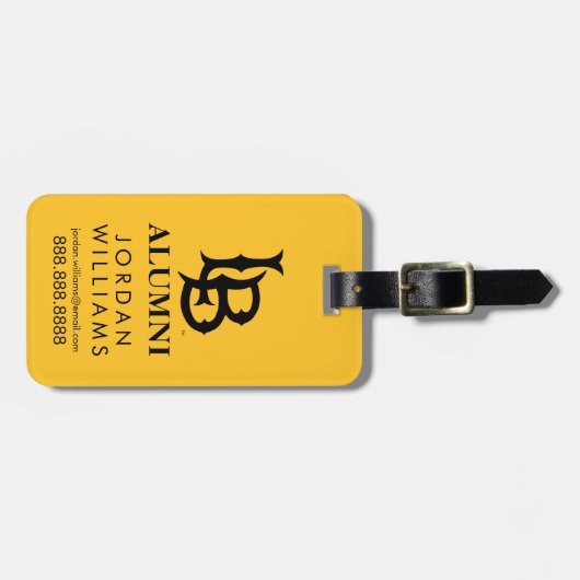 Long Beach Staat Alumni Gepäckanhänger (Vorderseite horizontal)