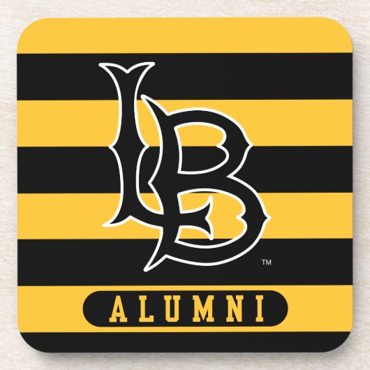 Long Beach Staat Alumni Streifen Getränkeuntersetzer (Vorderseite)