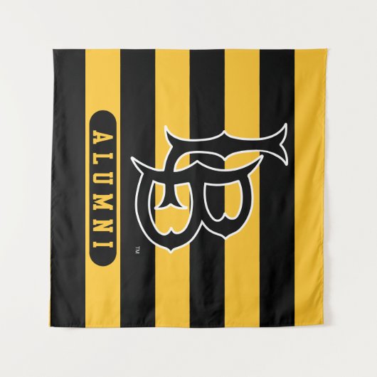 Long Beach Staat Alumni Streifen Wandteppich (Vorderseite (Horizontal))