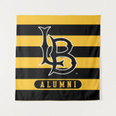 Long Beach Staat Alumni Streifen Wandteppich (Vorderseite)