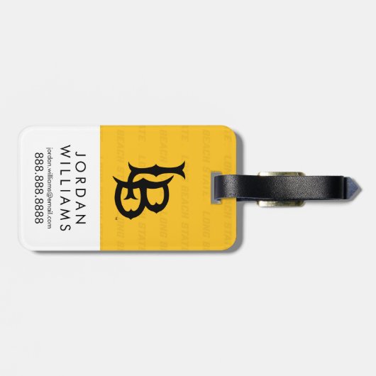 Long Beach Staat Gepäckanhänger (Rückseite horizontal)