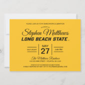 Long Beach Staat Logo Abschluss Einladung (Rückseite)