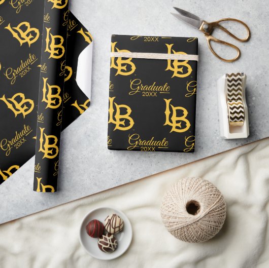 Long Beach Staat Logo Abschluss Geschenkpapier (Kunsthandwerk)