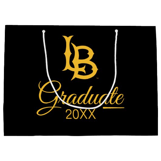 Long Beach Staat Logo Abschluss Große Geschenktüte (Rückseite)