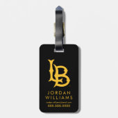 Long Beach Staat Logo Gepäckanhänger (Rückseite vertikal)