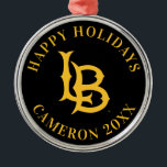 Long Beach Staat Logo Ornament Aus Metall<br><div class="desc">Karo aus diesen California Staat University Long Beach Designs! Zeigen Sie Ihren kalifornischen Staatsstolz mit diesen neuen Universitätsprodukten. Diese machen die perfekten Geschenke für den Long Beach Student, Alumni, Familie, Freund oder Fan in Ihrem Leben. Alle diese Zazzle Produkte sind mit Ihrem Namen, Klassenzimmer oder Club individuell einstellbar. Geh Long...</div>