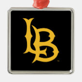 Long Beach State Logo Ornament Aus Metall (Vorne)