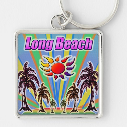 Long Beach Summer Liebe Schlüsselanhänger (Vorne)