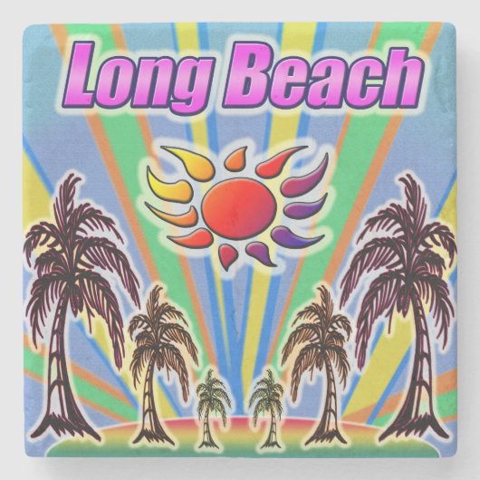 Long Beach Summer Liebe Untersetzer (Vorderseite)
