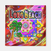 Long Beach Tropical Friends Magnet (Vorne)