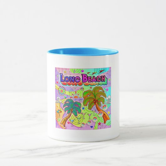 Long Beach Urlaub Zielvorgabe Tasse (Zentrum)