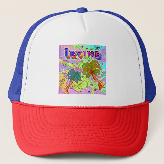 Long Beach Vacation Target Hat Truckerkappe (Vorderseite)