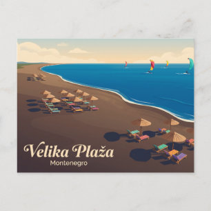 Long Beach (Velika Plaža) Montenegro Postkarte