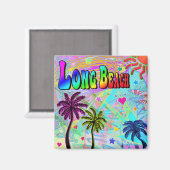 Long Beach Vivid Romance Magnet (Vorderseite/Rückseite)
