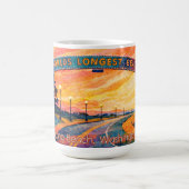 Long Beach Washington Sonnenuntergangs-Bogen Szene Kaffeetasse (Mittel)