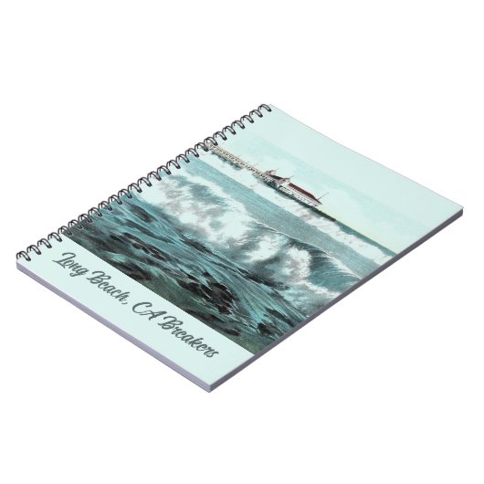 Long Beach Waves Notebook Notizblock (Linke Seite)