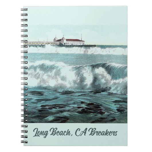 Long Beach Waves Notebook Notizblock (Vorderseite)