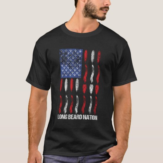 Long Beard Nation Türkei Jagd T-Shirt (Vorderseite)