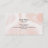 Long Beautiful Lashes Dusty Pink Black Script Visitenkarte (Rückseite)