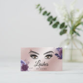 Long Beautiful Lashes Eyes Brows Vintage Blumen Visitenkarte (Stehend Vorderseite)