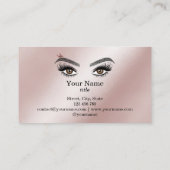 Long Beautiful Lashes Eyes Brows Vintage Blumen Visitenkarte (Rückseite)