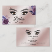 Long Beautiful Lashes Eyes Brows Vintage Blumen Visitenkarte (Vorne/Hinten)