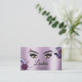 Long Beautiful Lashes Eyes Brows Vintage Blumen Visitenkarte (Stehend Vorderseite)