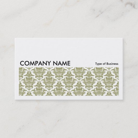 Long Bild 0131 - Khaki Damask Visitenkarte (Vorderseite)