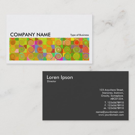 Long Bild 032 - Curly Qs Visitenkarte (Vorne/Hinten)