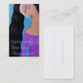 Long Black Hair Terminkarte (Vorne/Hinten)