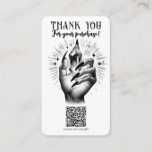 Long Black Nails & Crystal Energy Free Geschenk QR Visitenkarte (Vorderseite)