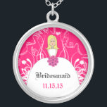 Long Blonde Part Fuchsia Bridesmaid Necklace Versilberte Kette<br><div class="desc">Keepake Necklaces Wählen Sie entweder Silver Plated Gold Finish oder Sterling Silver Unique Personalisiert Custom !st Christmas Gift Wedding Party Necklaces - um die Hintergrundfarbe zu ändern - klicken Sie auf Anpassen - wählen Sie das letzte Tool aus dem Drop-Down-Menü und wählen Sie aus einer der angezeigten Farben oder geben...</div>