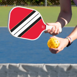 Long Bold Schwarz-weiß Diagonal Racing Stripes Pickleball Schläger