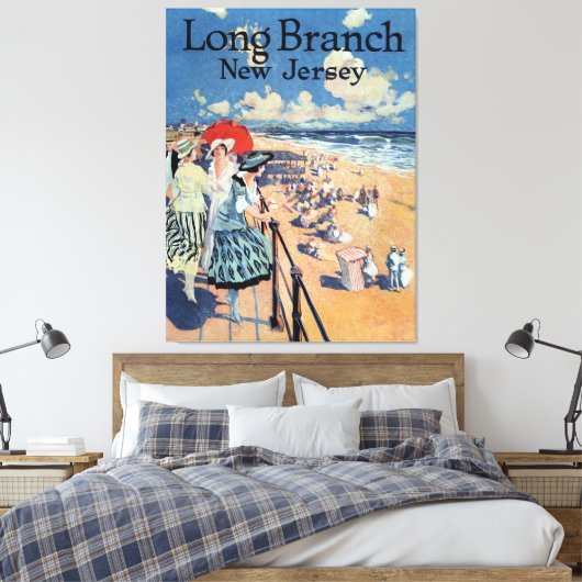 Long Branch, New Jersey 1917 Canvas Print Leinwanddruck (Insitu (Schlafzimmer))
