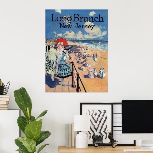 Long Branch, New Jersey 1917 print Poster (Heimbüro)