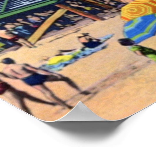 Long Branch New Jersey Bathing Beach Poster (Ecke)