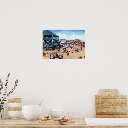 Long Branch New Jersey Bathing Beach Poster (Küche)