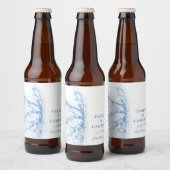 Long Branch New Jersey Karte Elegante Wedding Bierflaschenetikett (Flaschen)