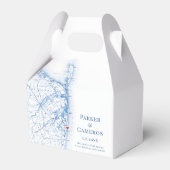 Long Branch New Jersey Wedding Map Elegant Geschenkschachtel (Vorderseite)