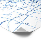 Long Branch Wedding Modern Map Gästebuch Poster (Ecke)