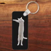 Long Cat Meme Doppelseitiger Schlüsselanhänger (Rückseite)