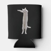Long Cat Meme Doppelseitiges Schwarz Dosenkühler (Rückseite)
