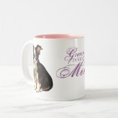 Long Coat Chihuahua Herz Mama Zweifarbige Tasse (Vorderseite Links)