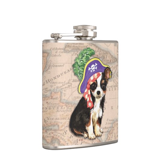 Long Coat Chihuahua Pirate Flachmann (Rechts)