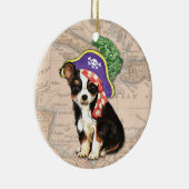 Long Coat Chihuahua Pirate Keramikornament (Rechts)
