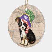 Long Coat Chihuahua Pirate Keramikornament (Links)