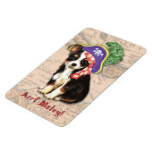 Long Coat Chihuahua Pirate Magnet (Linke Seite)